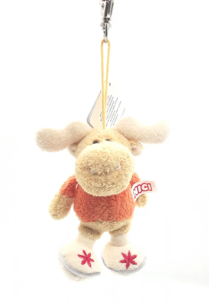 Nici 23907 Anhänger Mit Karabiner Plüsch 12cm Elch Rosa - Orange 1 Nici 23907 Anhänger Mit Karabiner Plüsch 12cm Elch Rosa - Orange