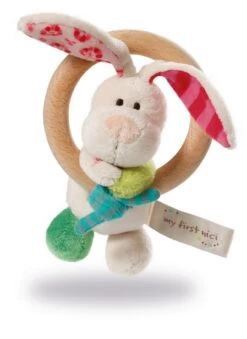 NICI 37433 Holzgreifring Hase Tilli Mit Glocke