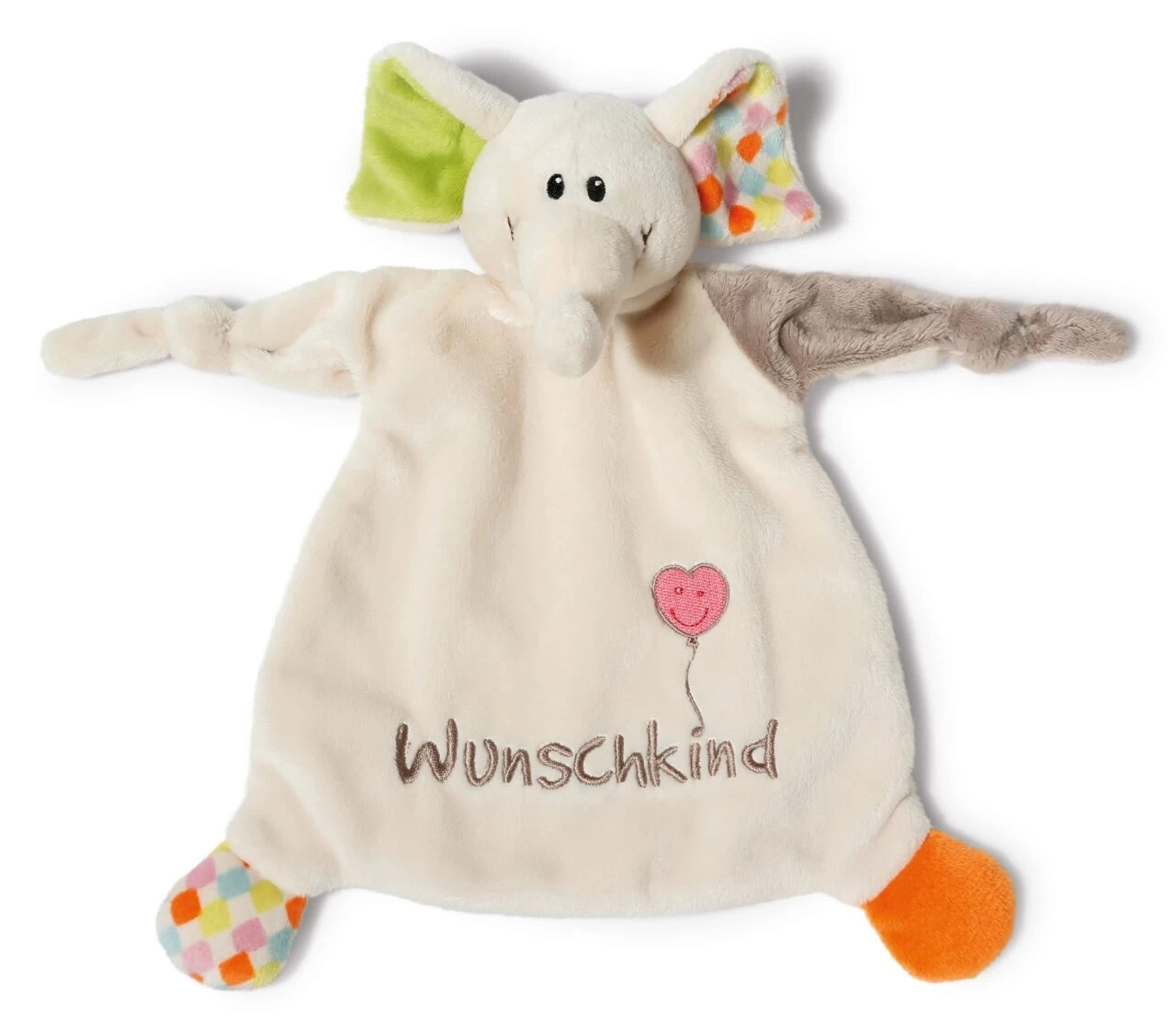 NICI 40038 Schmusetuch Elefant "Wunschkind" 25 X 25 Cm 1 NICI 40038 Schmusetuch Elefant "Wunschkind" 25 X 25 Cm