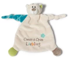 NICI 40040 Schmusetuch Bär "Omas & Opas Liebling" 25 X 25 Cm