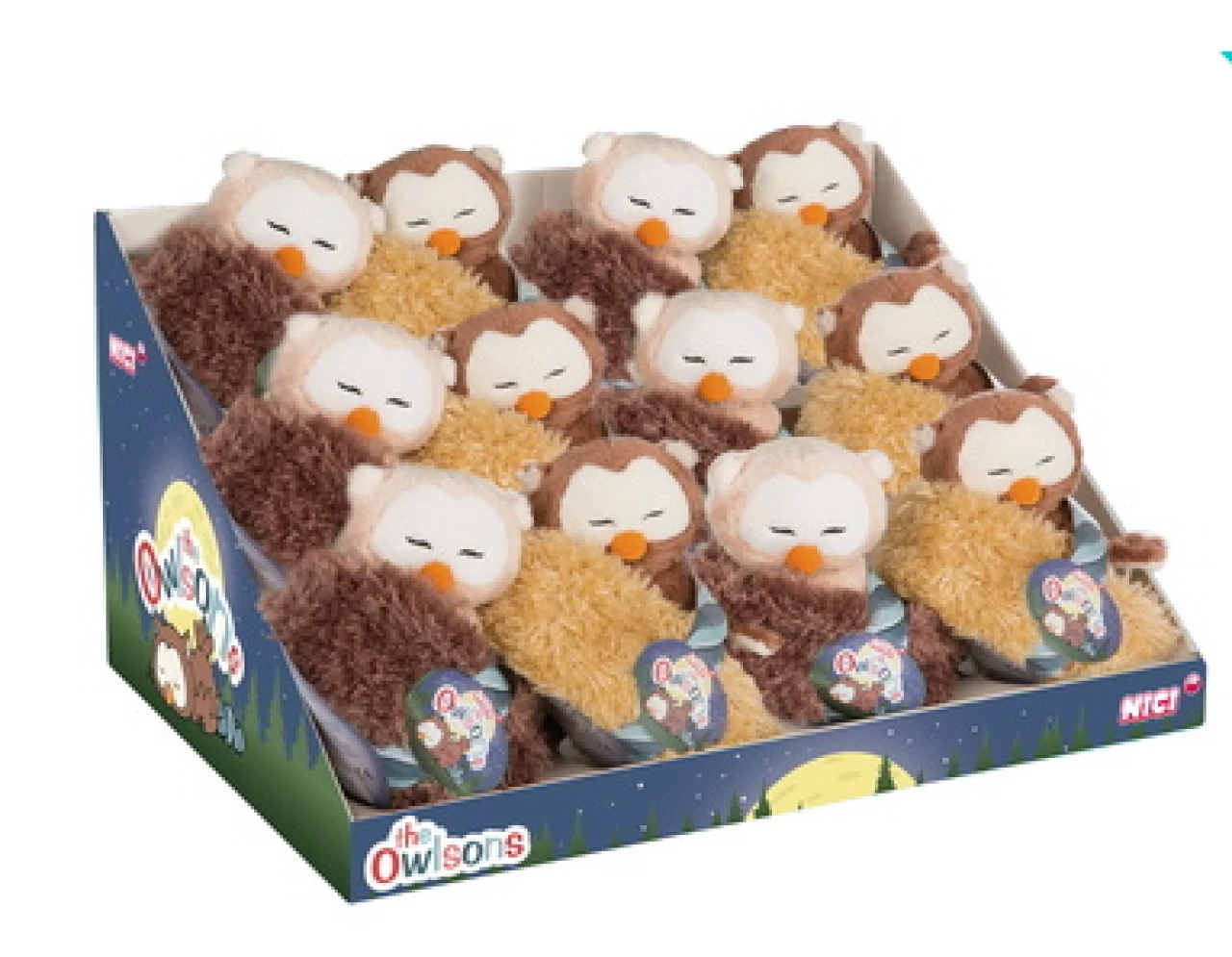 NICI 47873 Eule Oscar & Owluna 12 Cm Schlafend Im Nest, Sortiert 1 NICI 47873 Eule Oscar & Owluna 12 Cm Schlafend Im Nest, Sortiert