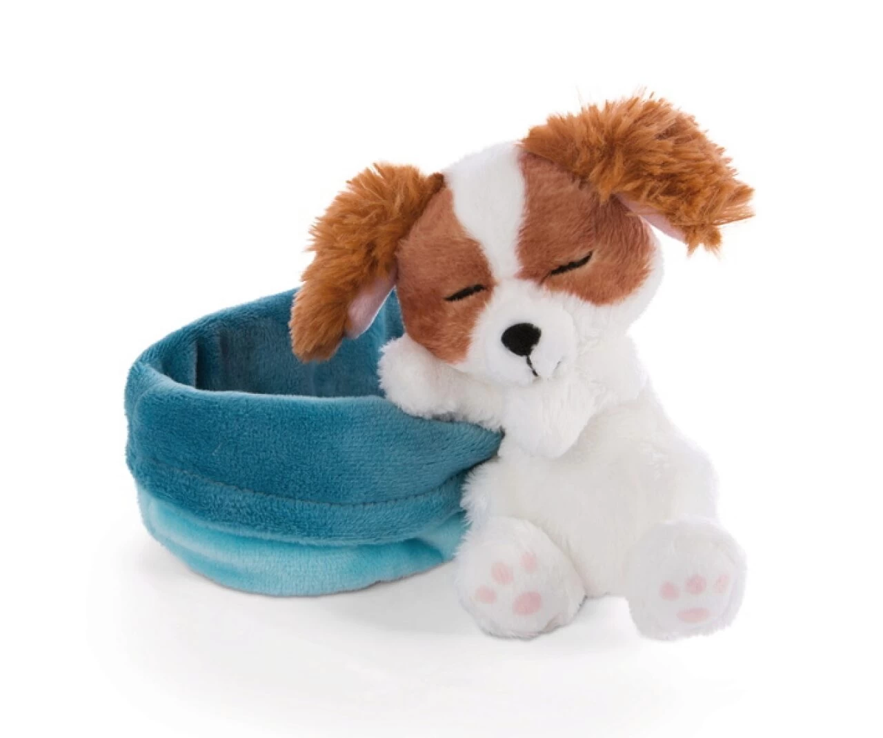 NICI 47890 Sleeping Pets Welpe Cockerspaniel 12 Cm Im Blau-türkisen Körbchen 2 NICI 47890 Sleeping Pets Welpe Cockerspaniel 12 Cm Im Blau-türkisen Körbchen – Bild 2