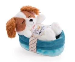 NICI 47890 Sleeping Pets Welpe Cockerspaniel 12 Cm Im Blau-türkisen Körbchen