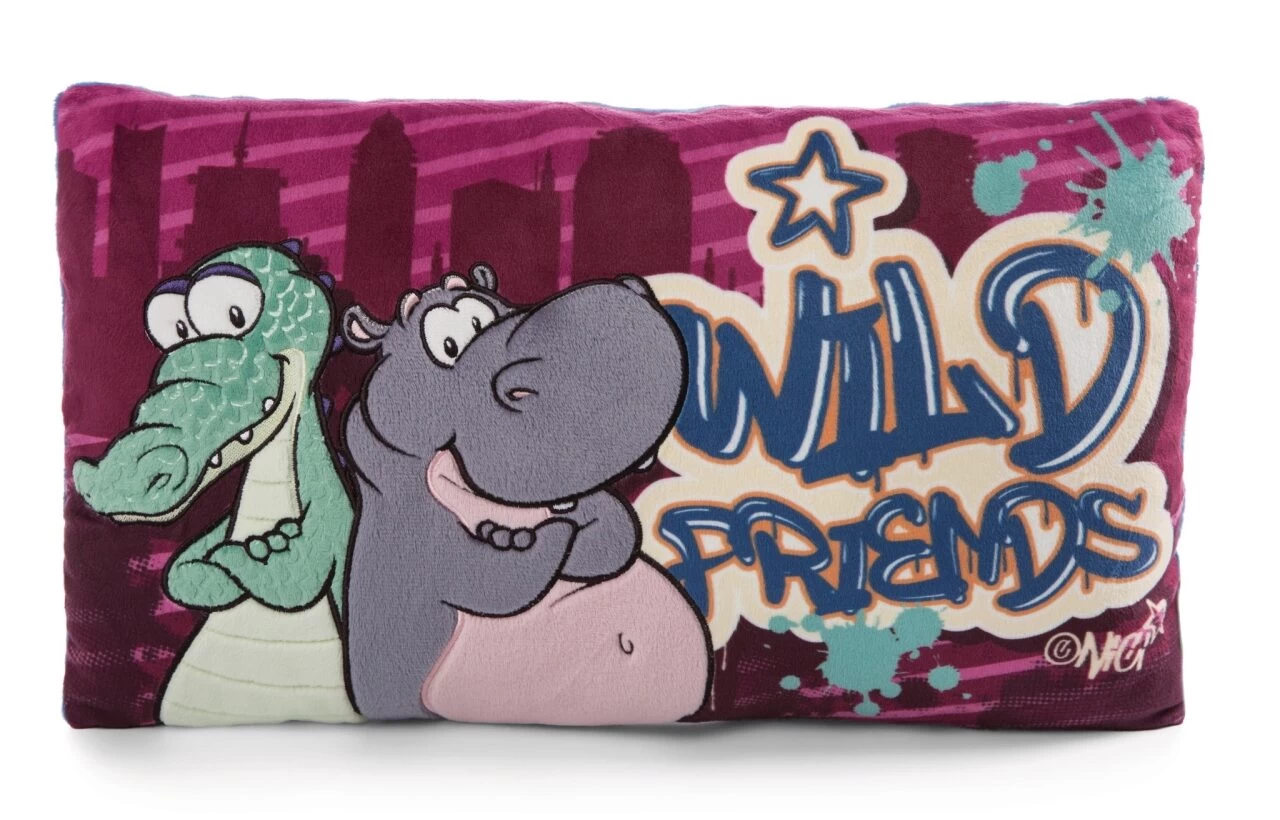 NICI 47981 Wild Friends Kissen Krokodil & Nilpferd Rechteckig 43 X 25 Cm 1 NICI 47981 Wild Friends Kissen Krokodil & Nilpferd Rechteckig 43 X 25 Cm