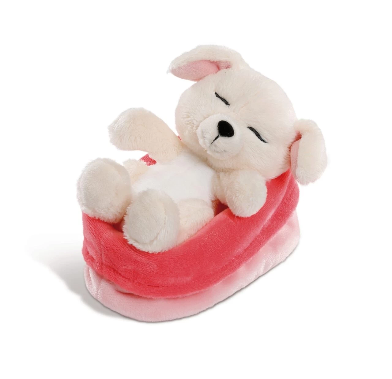 NICI 48110 Sleeping Puppies Hund 12 Cm, Creme, Im Rot-rosanen 2 NICI 48110 Sleeping Puppies Hund 12 Cm, Creme, Im Rot-rosanen – Bild 2