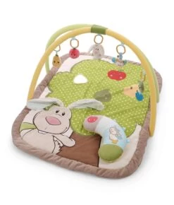 NICI 48510 3-D 3-D Activity-Decke Hase Und Eule Mit Spielkissen Und Spielbogen 80x110cm