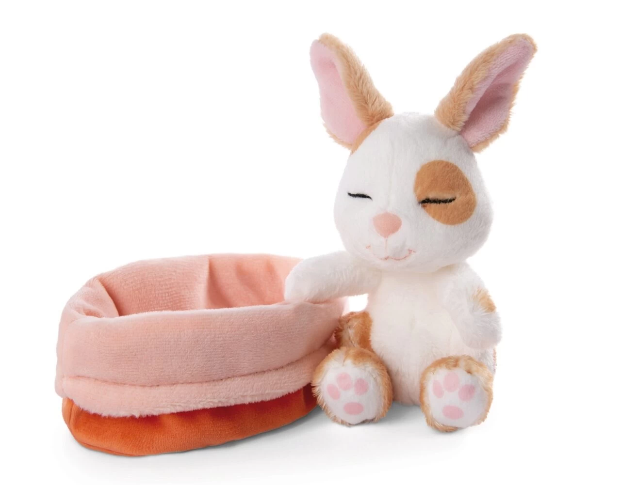 NICI 48707 Kuscheltier Hase Karamell Gepunktet 12cm Schlafend Im Körbchen 2 NICI 48707 Kuscheltier Hase Karamell Gepunktet 12cm Schlafend Im Körbchen – Bild 2