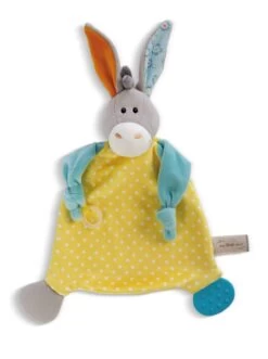 NICI 48897 Schmusetuch Esel Mit Beißring Und Schnullerbefestigung