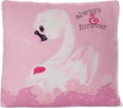 Nici Kissen Love Schwan GREEN, Weiß, Ca. 30 X 30 Cm (48275)